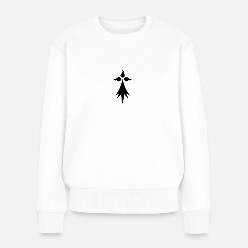 Hermelin Symbol der Bretagne - Frauen Premium Bio Pullover - Weiß
