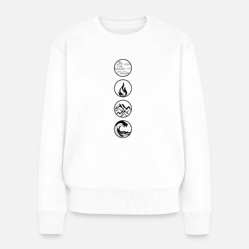 Das Wetter liegt im Trend - Frauen Premium Bio Pullover - Weiß