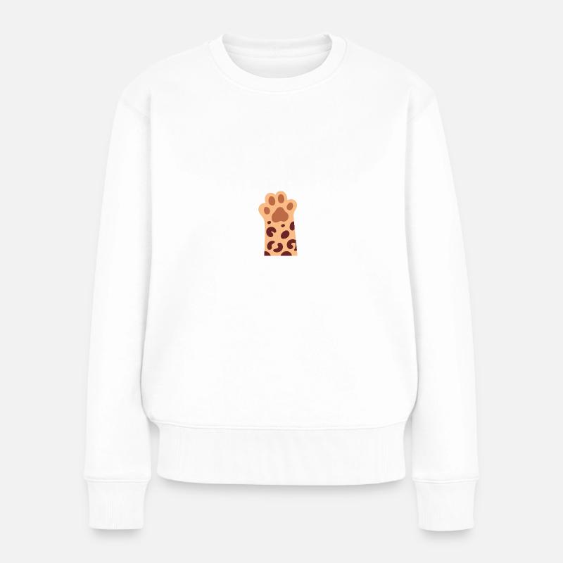 Katze - Frauen Premium Bio Pullover - Weiß