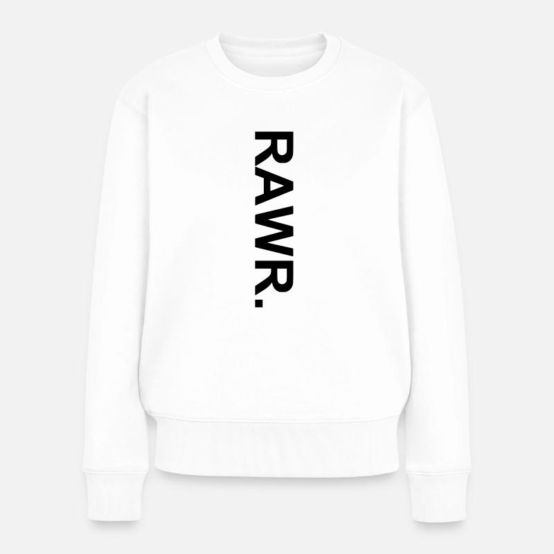 RAWR - Frauen Premium Bio Pullover - Weiß