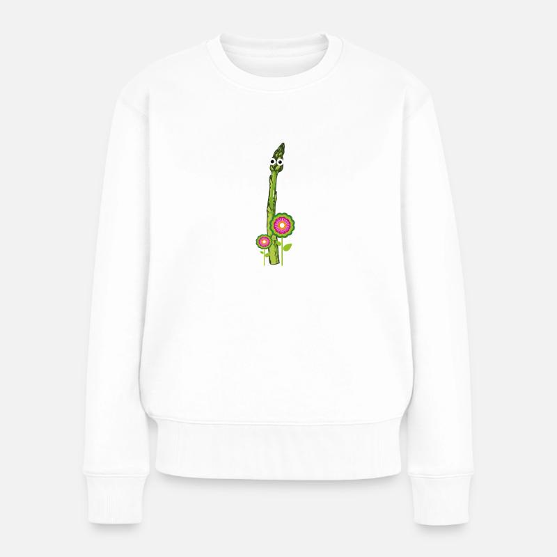 asperges, asperges vertes - Pull Premium bio Femme - blanc