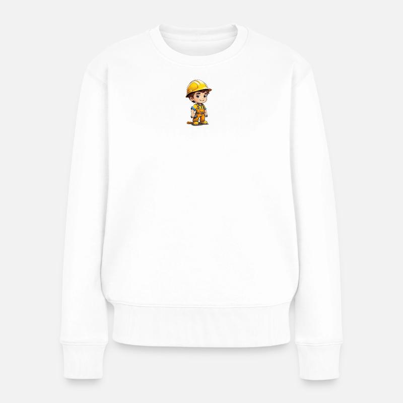 Baumeister - Frauen Premium Bio Pullover - Weiß