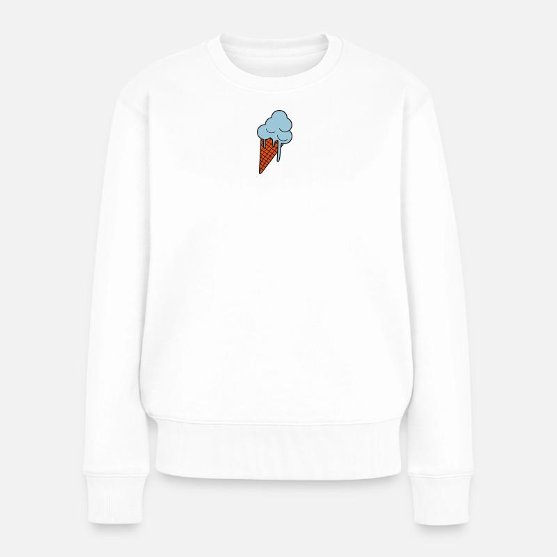 Schmelzendes Eis - Frauen Premium Bio Pullover - Weiß