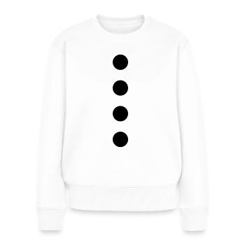 Bonhomme de neige Costume Carnaval Pierres Points Noirs - Pull Premium bio Femme - blanc - Devant - Julia (174cm)