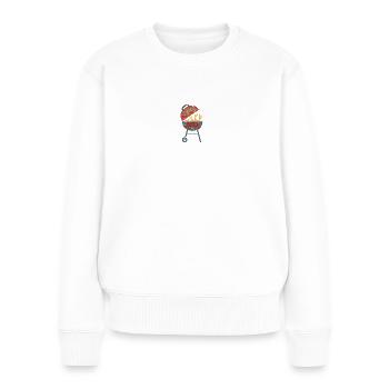 BBQ - Grill - Frauen Premium Bio Pullover - Weiß - Vorne - Julia (174cm)