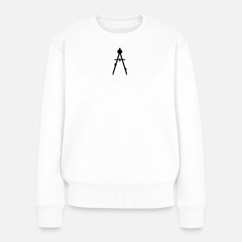compasses - Women's Premium Organic Jumper - white