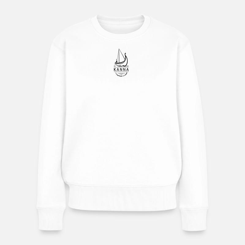 KANNA • Vieux Norrois pour « Explorer » - Pull Premium bio Femme - blanc