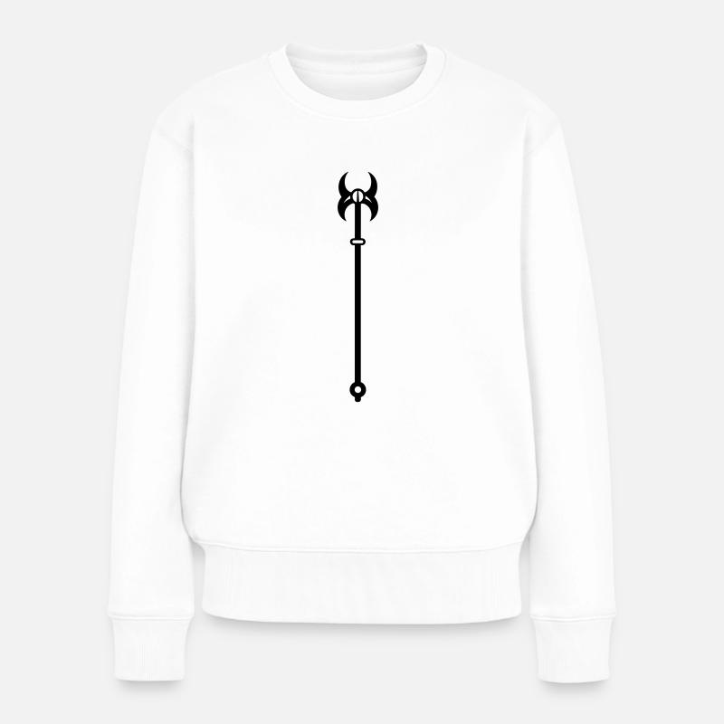 Zauberstab - Frauen Premium Bio Pullover - Weiß