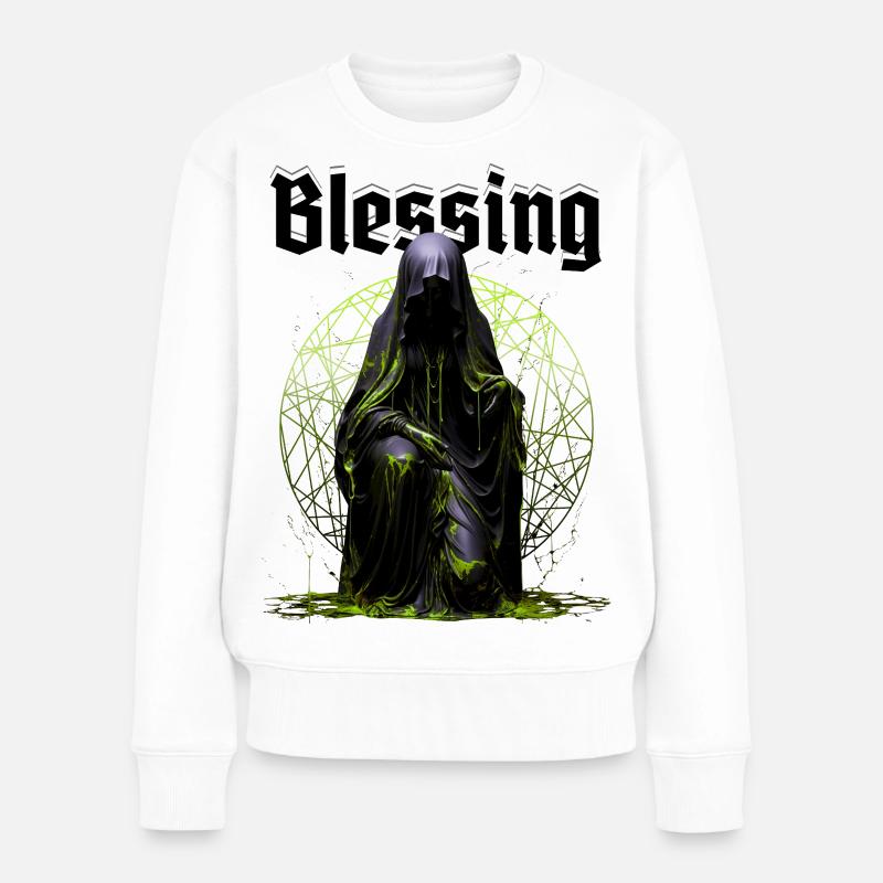 Blessing - Frauen Premium Bio Pullover - Weiß