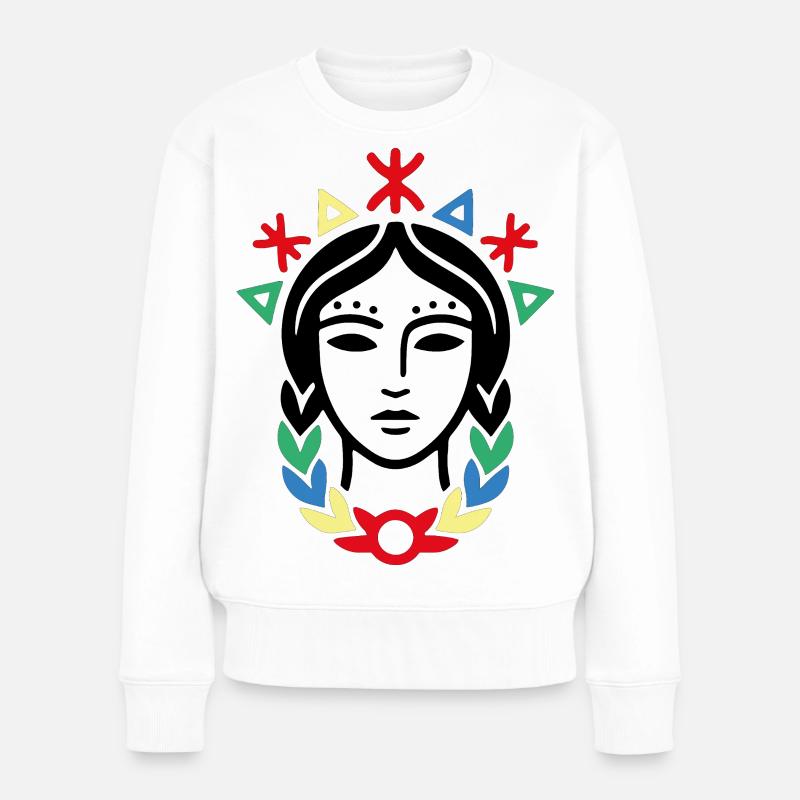 Tamazight - Frauen Premium Bio Pullover - Weiß
