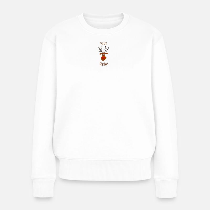petit caribou - Pull Premium bio Femme - blanc