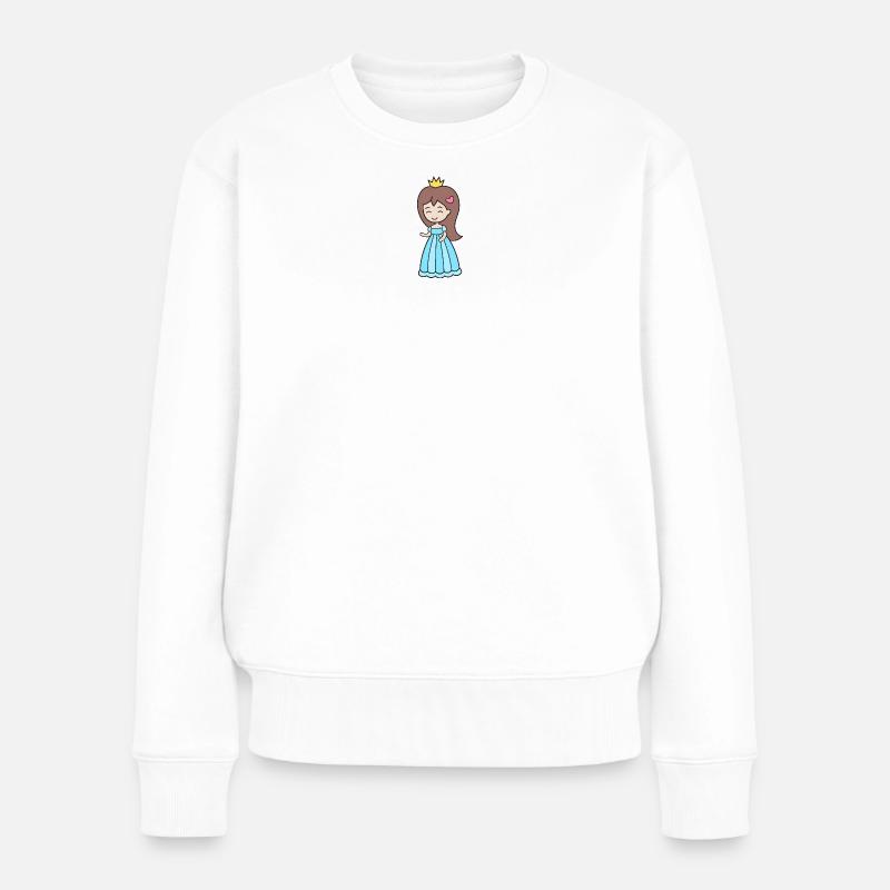 Prinzessin - Frauen Premium Bio Pullover - Weiß