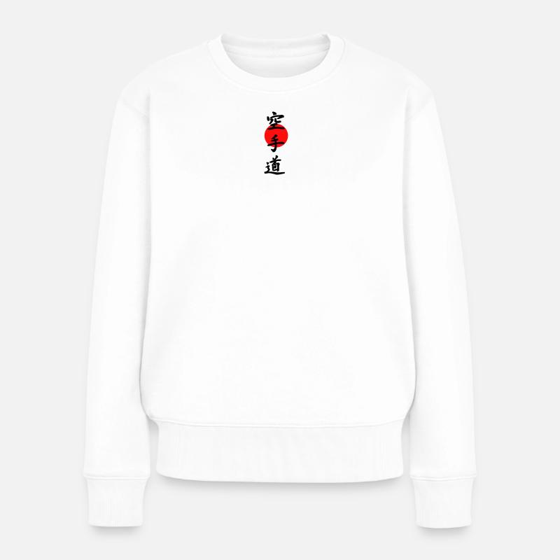 Karate - Frauen Premium Bio Pullover - Weiß
