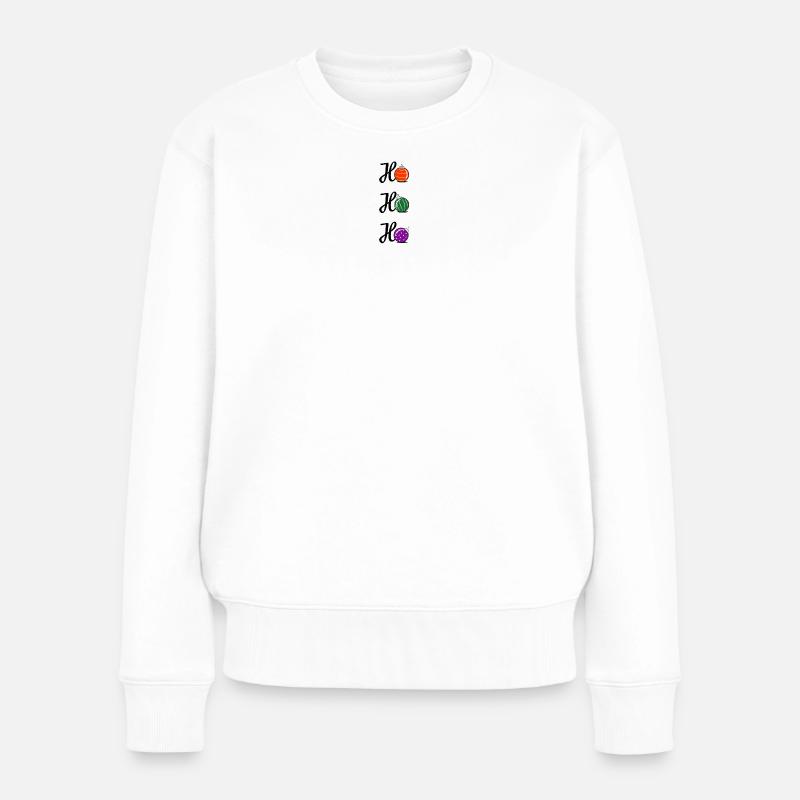 Singende Christbaumkugeln - Frauen Premium Bio Pullover - Weiß