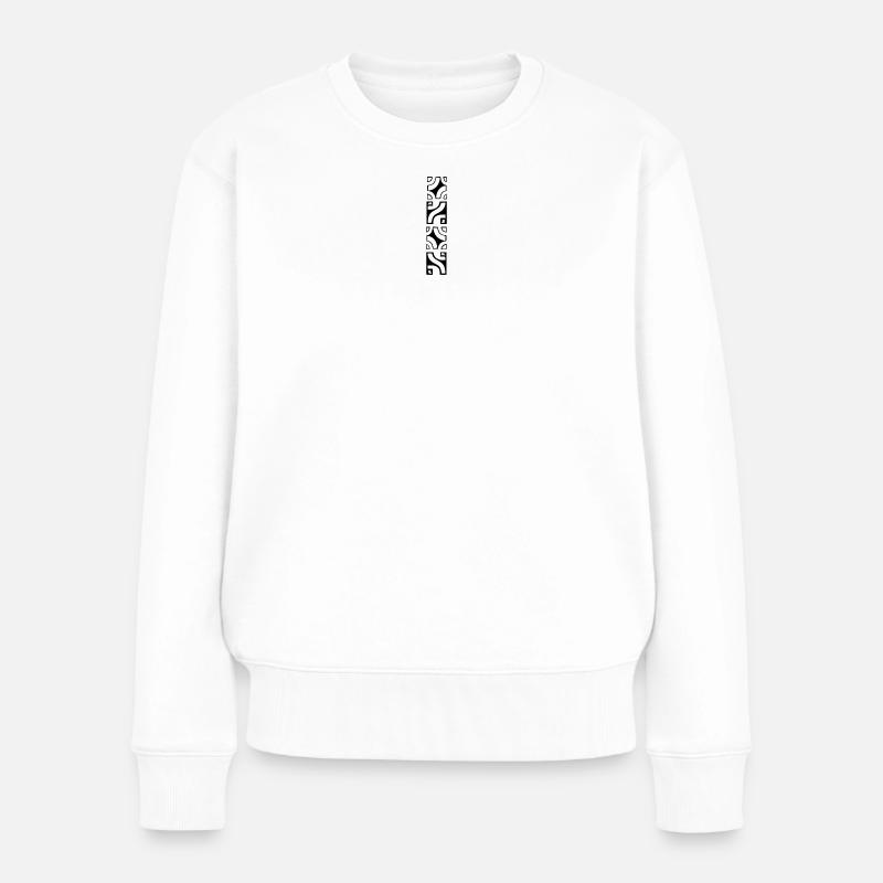 TEMANAVA (Schwarz) - Frauen Premium Bio Pullover - Weiß