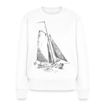 Lemsteraake auf Kurs - Frauen Premium Bio Pullover - Weiß - Vorne - Julia (174cm)