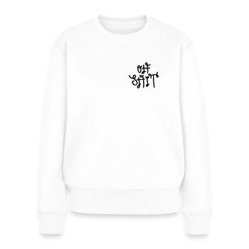 Oh Shit - Frauen Premium Bio Pullover - Weiß - Vorne - Julia (174cm)