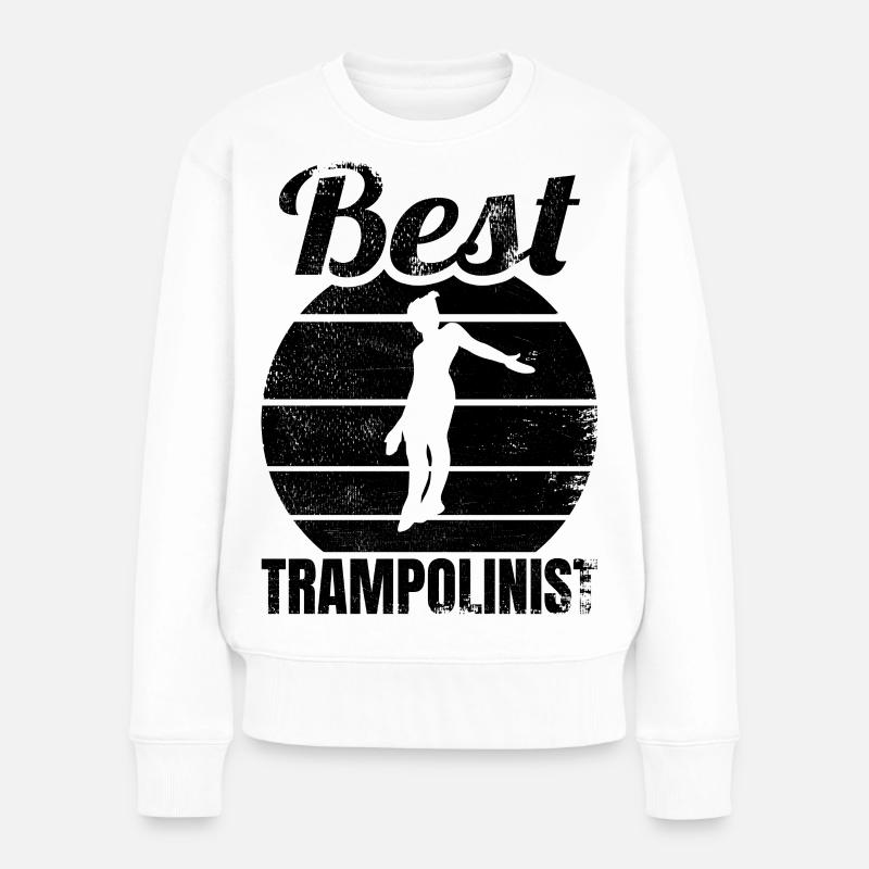 Meilleur cavalier de trampoline - Pull Premium bio Femme - blanc