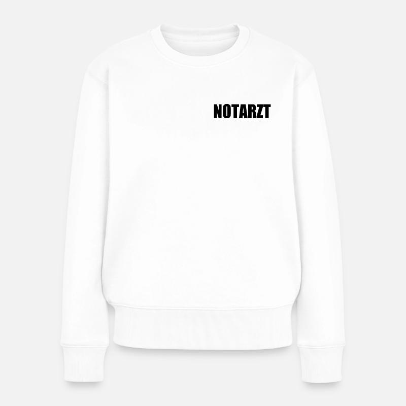 Notarzt - Frauen Premium Bio Pullover - Weiß