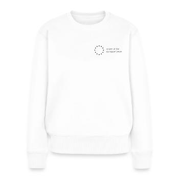 citizen of the european union - Frauen Premium Bio Pullover - Weiß - Vorne - Julia (174cm)