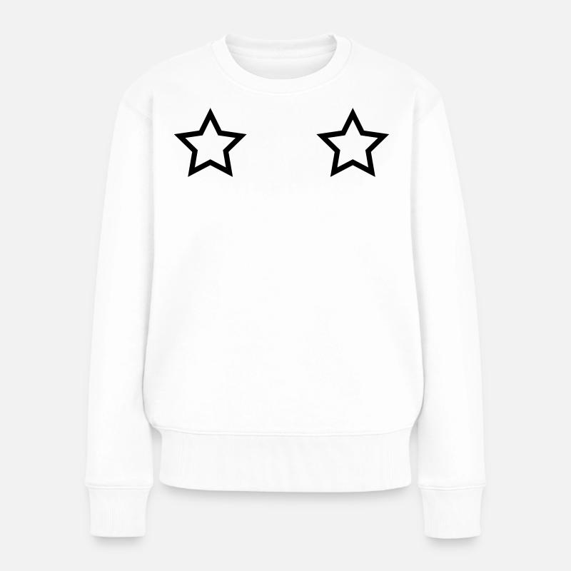 Stern - Frauen Premium Bio Pullover - Weiß