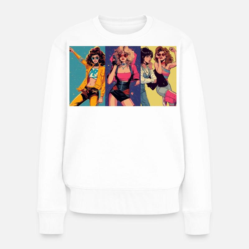 Coole Frau - Frauen Premium Bio Pullover - Weiß