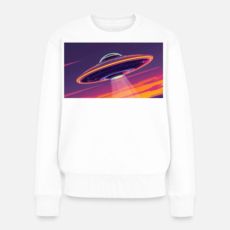 Ufo Frisch - Frauen Premium Bio Pullover - Weiß