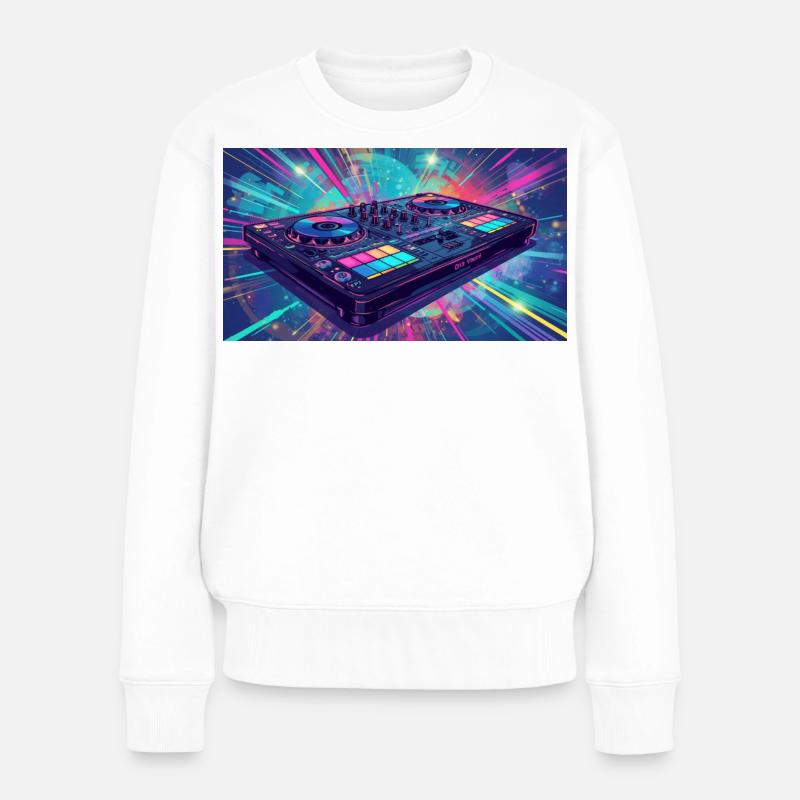 Ich liebe Musik - Frauen Premium Bio Pullover - Weiß