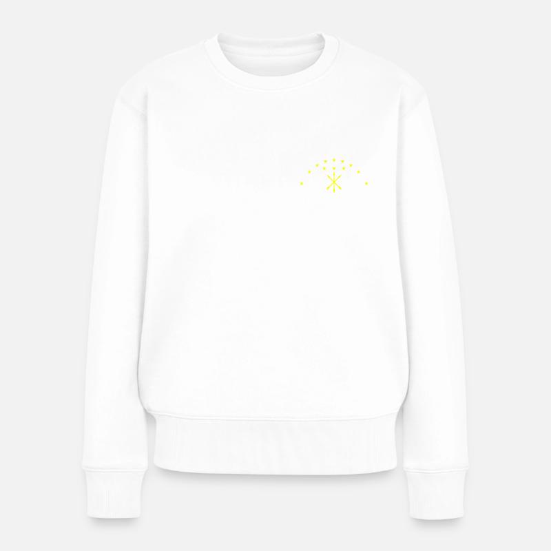 Circassian flag - Frauen Premium Bio Pullover - Weiß