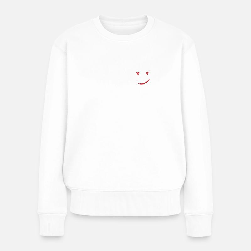 Visage rieur - Pull Premium bio Femme - blanc