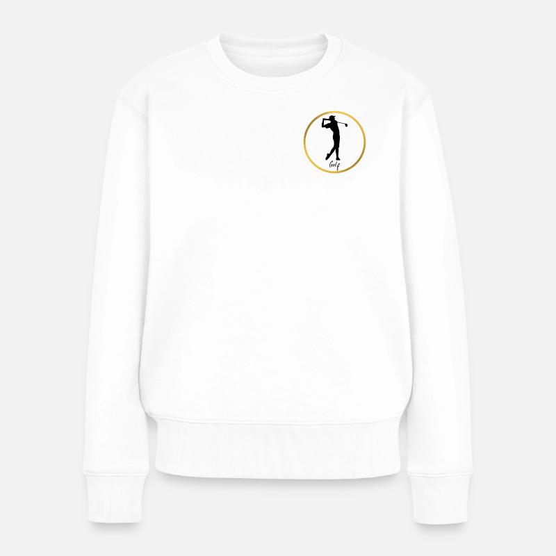 Golf - Frauen Premium Bio Pullover - Weiß