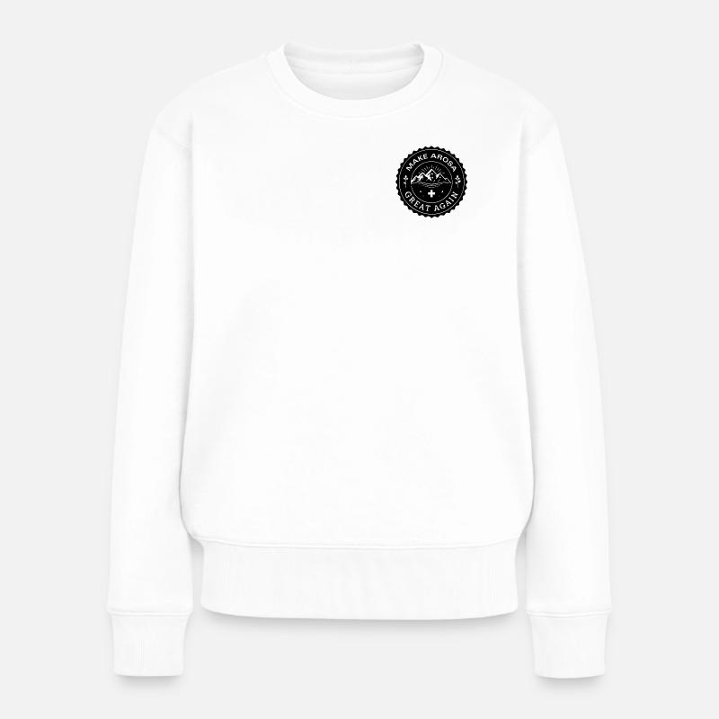 MAKE AROSA GREAT AGAIN - Women's Premium Organic Jumper - white