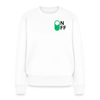 ON/OFF mode - Women's Premium Organic Jumper - white - Front - Julia (174cm)
