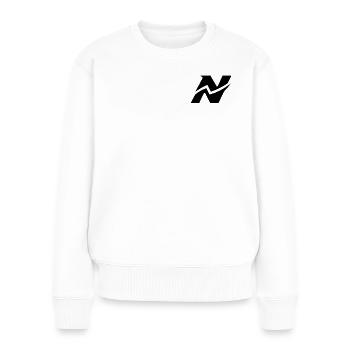 Noland_Athletics- - Frauen Premium Bio Pullover - Weiß - Vorne - Julia (174cm)