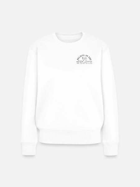 Believe in Jesus - Frauen Premium Bio Pullover - Weiß