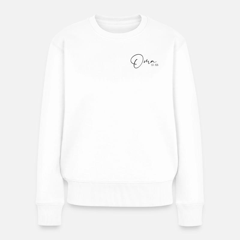 Oma est. 2026 - Frauen Premium Bio Pullover - Weiß
