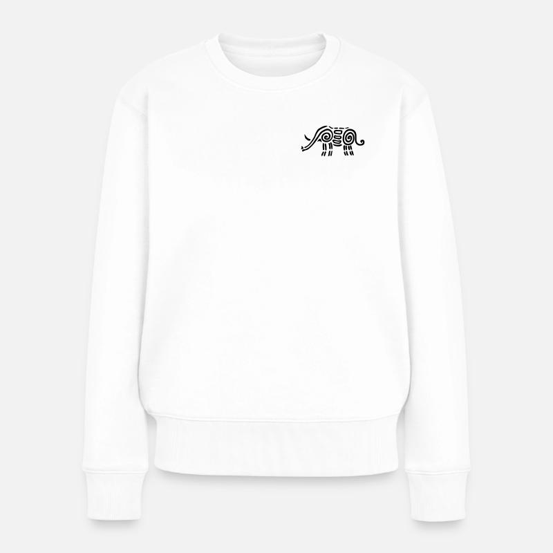 Elefant1 - Frauen Premium Bio Pullover - Weiß