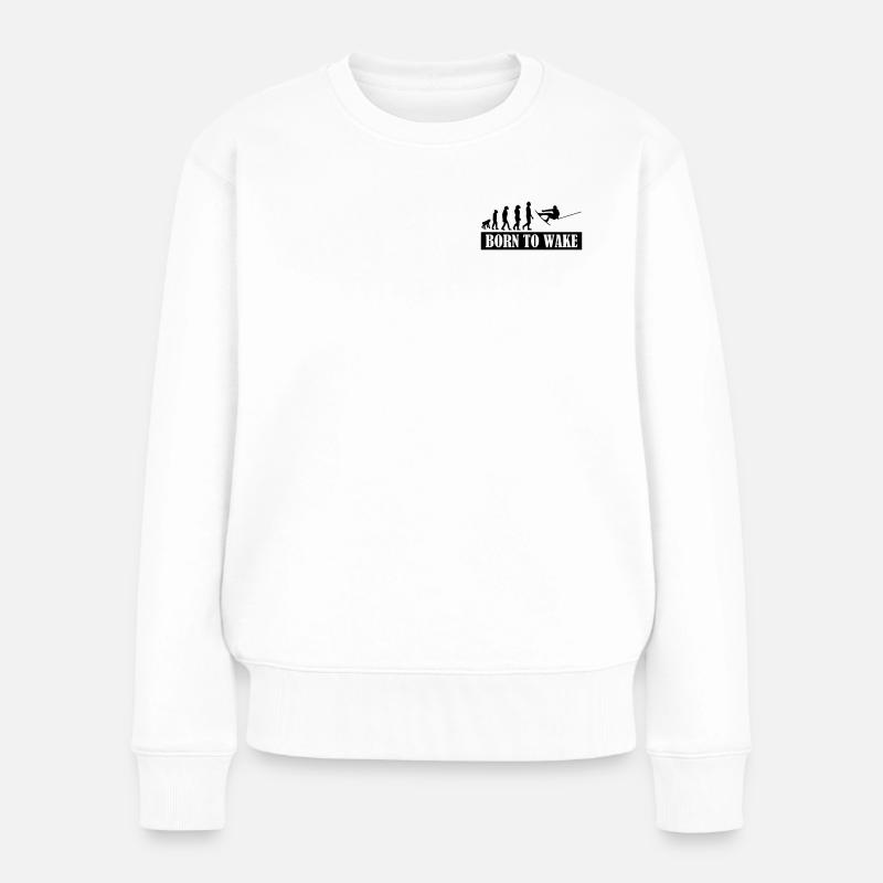 Wakeboard,Shred,Wakeboarder,Wakeboarding,Wake - Frauen Premium Bio Pullover - Weiß