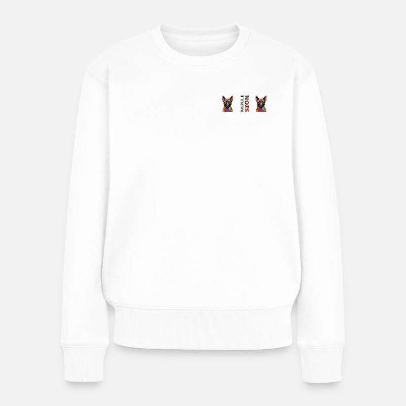 Malinois - Pull Premium bio Femme - blanc