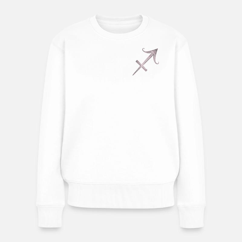 Schütze - Frauen Premium Bio Pullover - Weiß