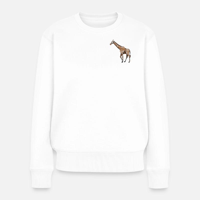 Giraffe - Frauen Premium Bio Pullover - Weiß