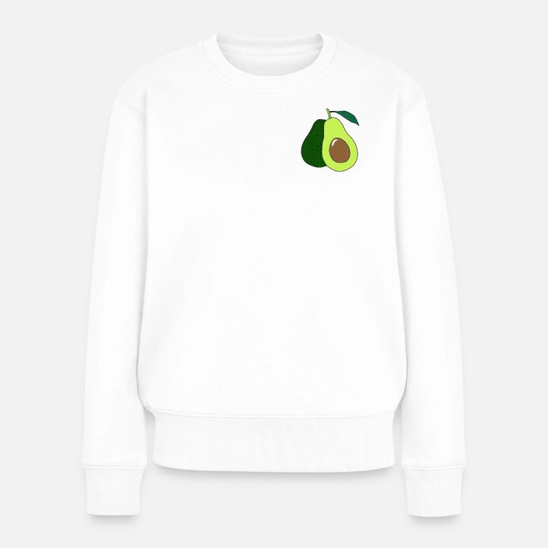 Avocado_Print - Frauen Premium Bio Pullover - Weiß