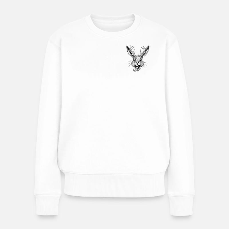 Raurackl - Frauen Premium Bio Pullover - Weiß