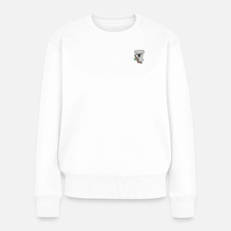 Koala - Frauen Premium Bio Pullover - Weiß