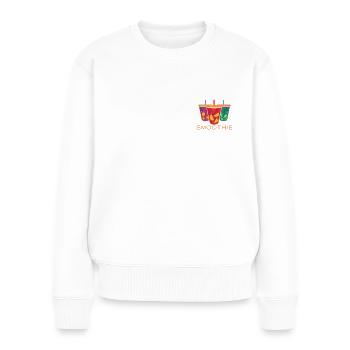SMOOTHIE - Frauen Premium Bio Pullover - Weiß - Vorne - Julia (174cm)