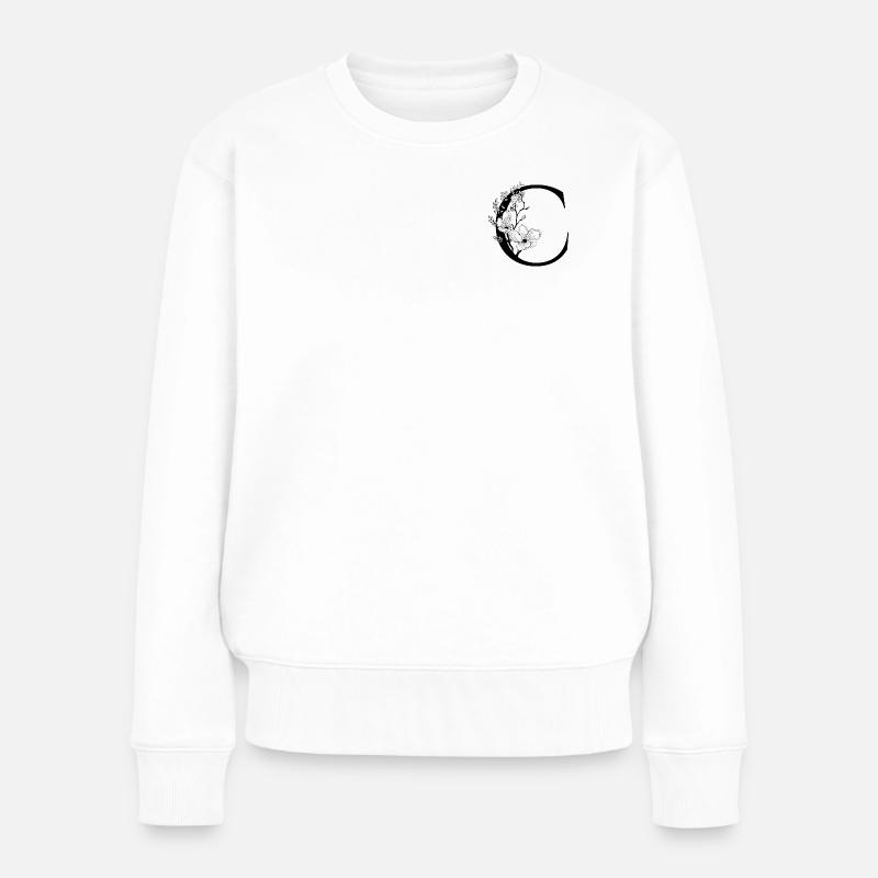 Alphabet C - Frauen Premium Bio Pullover - Weiß