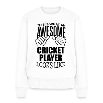 Cricket - Women's Premium Organic Jumper - white - Front - Julia (174cm)
