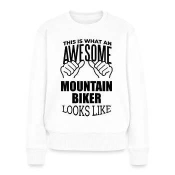 Mountain Bike - Women's Premium Organic Jumper - white - Front - Julia (174cm)