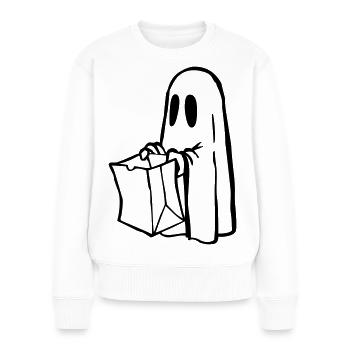 Fantôme - Pull Premium bio Femme - blanc - Devant - Julia (174cm)