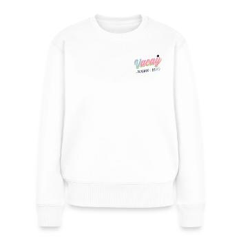 Vacay Solare Club N.D 82 - Frauen Premium Bio Pullover - Weiß - Vorne - Julia (174cm)